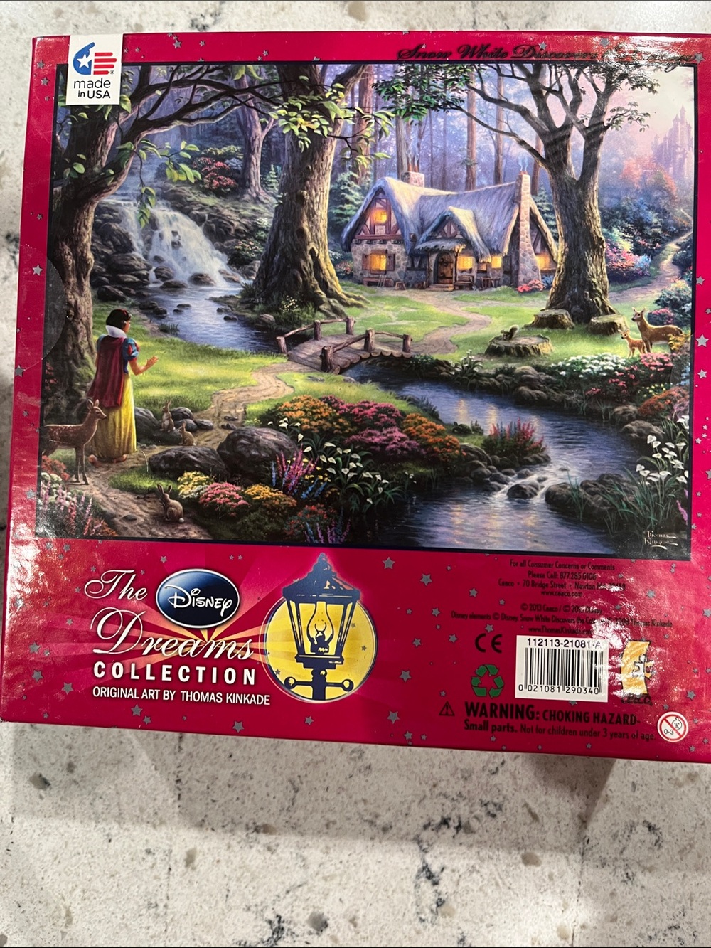 “Snow White Discovers the Cottage” Thomas Kinkade puzzle by Disney
